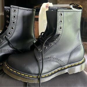 Dr Martens new never worn with yellow stitching